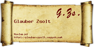 Glauber Zsolt névjegykártya